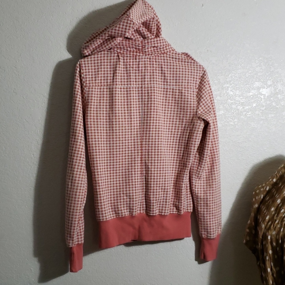 Miss Chievous Large Pink checked zipper hoodie - Picture 3 of 3